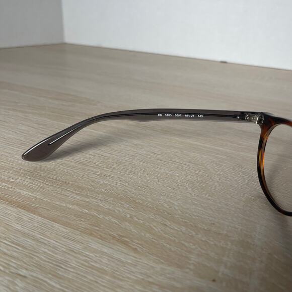 Ray-Ban RB5283 5607 Eyeglasses Brown Gray Round Frames Keyhole 49-21-145 - Picture 4 of 8